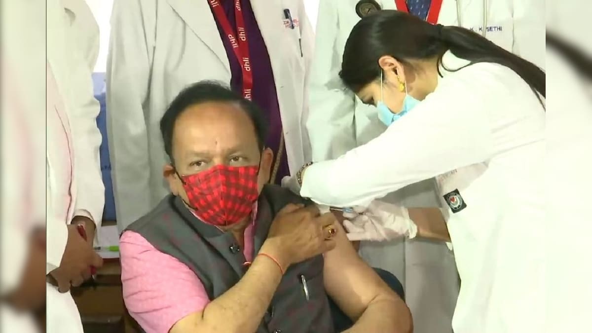 Health minister Dr Harsh Vardhan today vaccinate.jpg